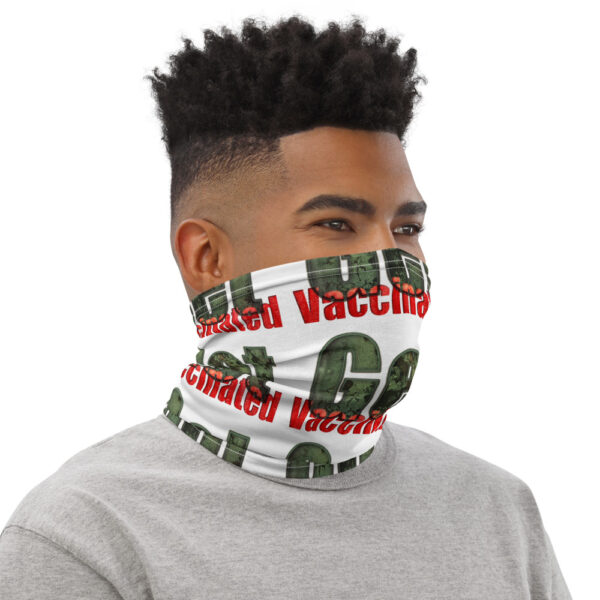 Get Vaccinated Neck Gaiter Side View