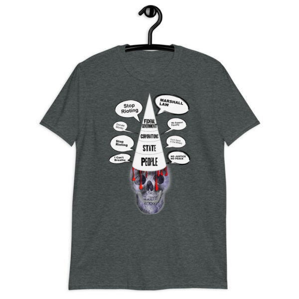 Dark Heather Pyramid Death Skull Short-Sleeve Unisex T-Shirt