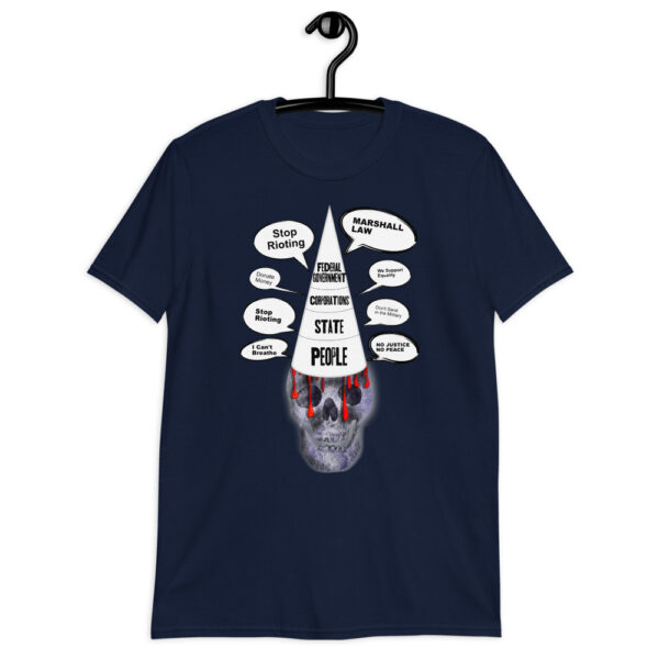 Navy Pyramid Death Skull Short-Sleeve Unisex T-Shirt