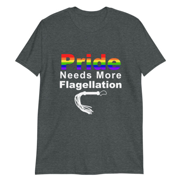 Dark Heather Pride Needs More Flagellation Short-Sleeve Unisex T-Shirt