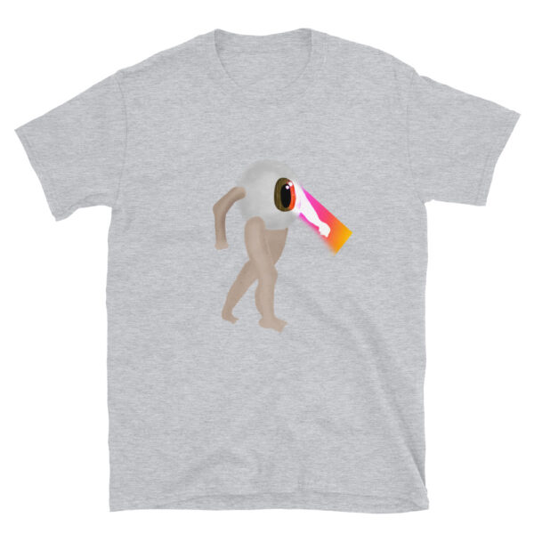 Sport Gray Happy Plague T-shirt of Steve shooting lasers